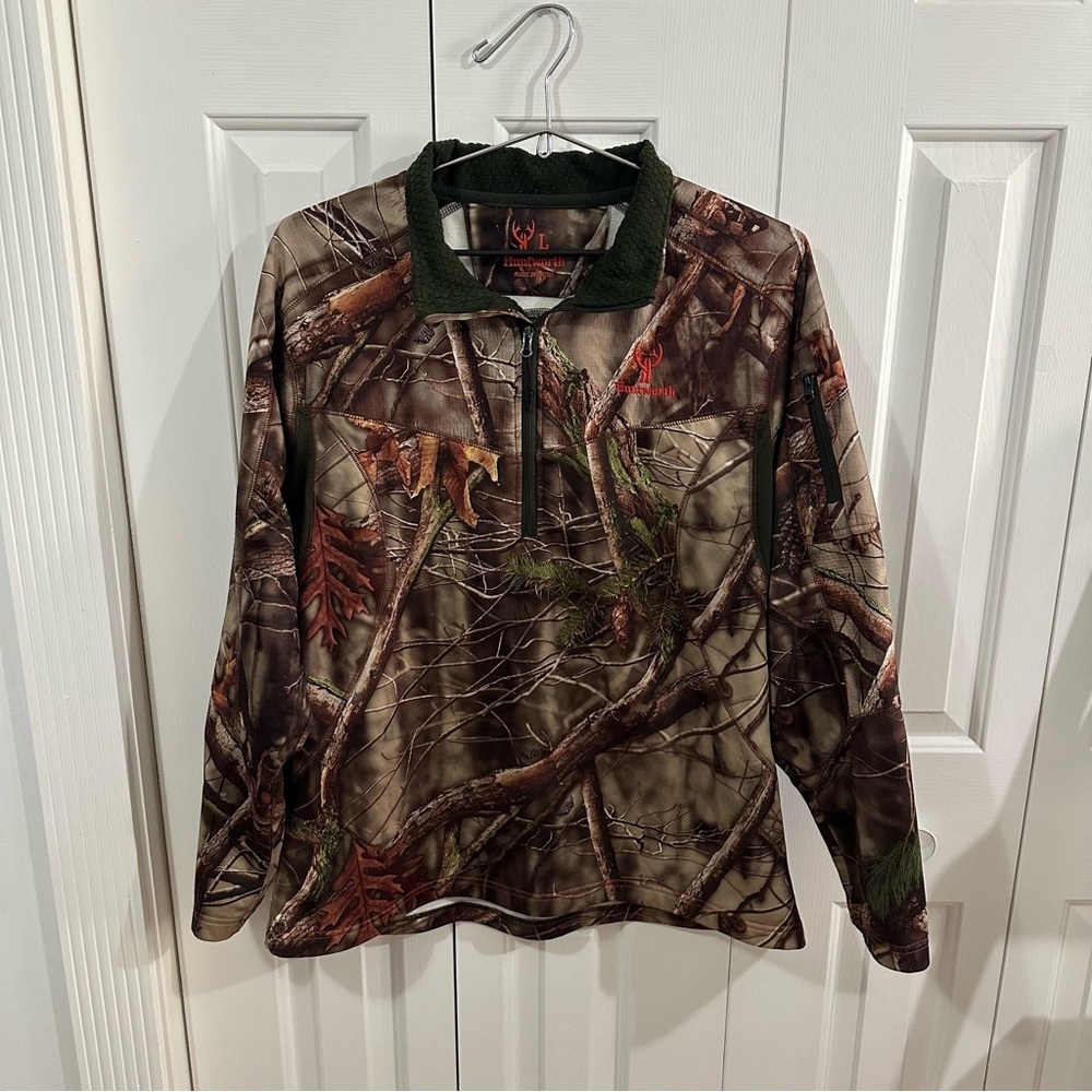 Huntworth Camouflage 1/2 Zip Up Pullover